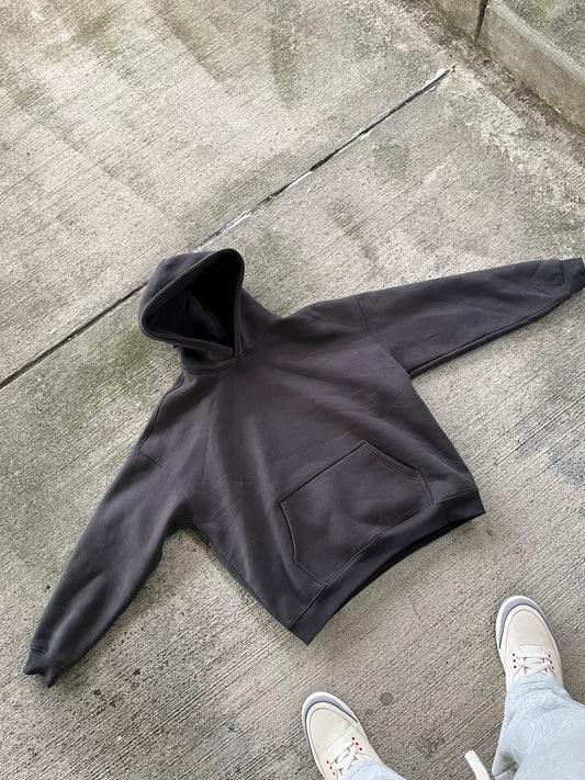 Heavyweight Charcoal Blank Pullover